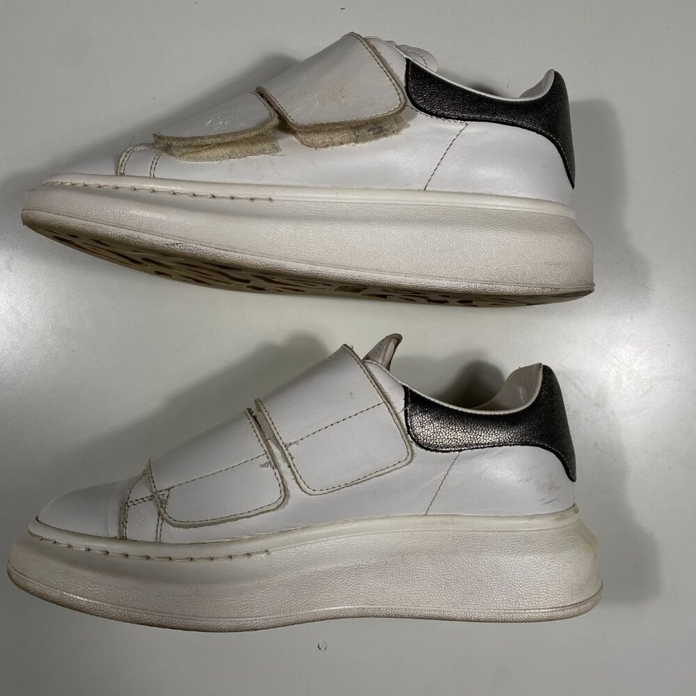 Alexander McQueen Oversized Double Strap White Leather Sneakers size EU 36 1/2 - Picture 10 of 12